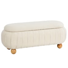 Hadrian Boucle Storage Ottoman Bench
